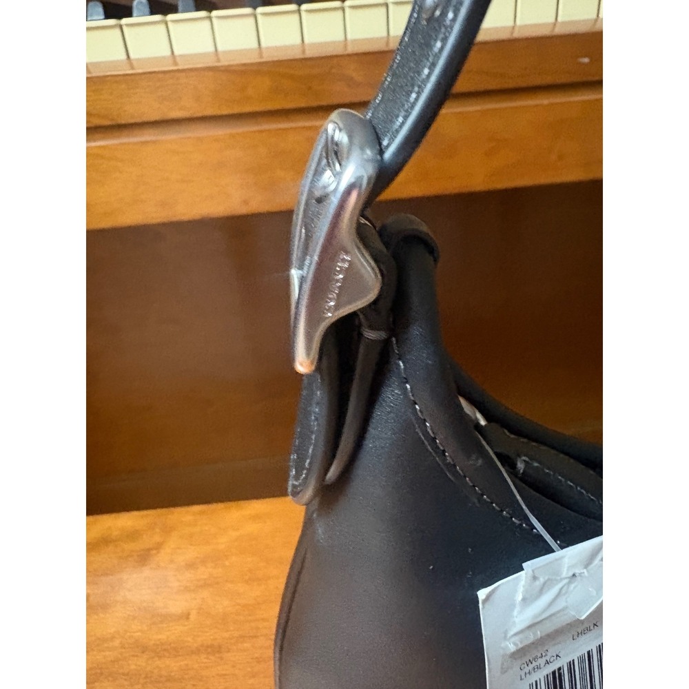 Coach Hampton Hobo Black Leather Shoulder Bag Silver Hardware NWT - Picture 4 of 10